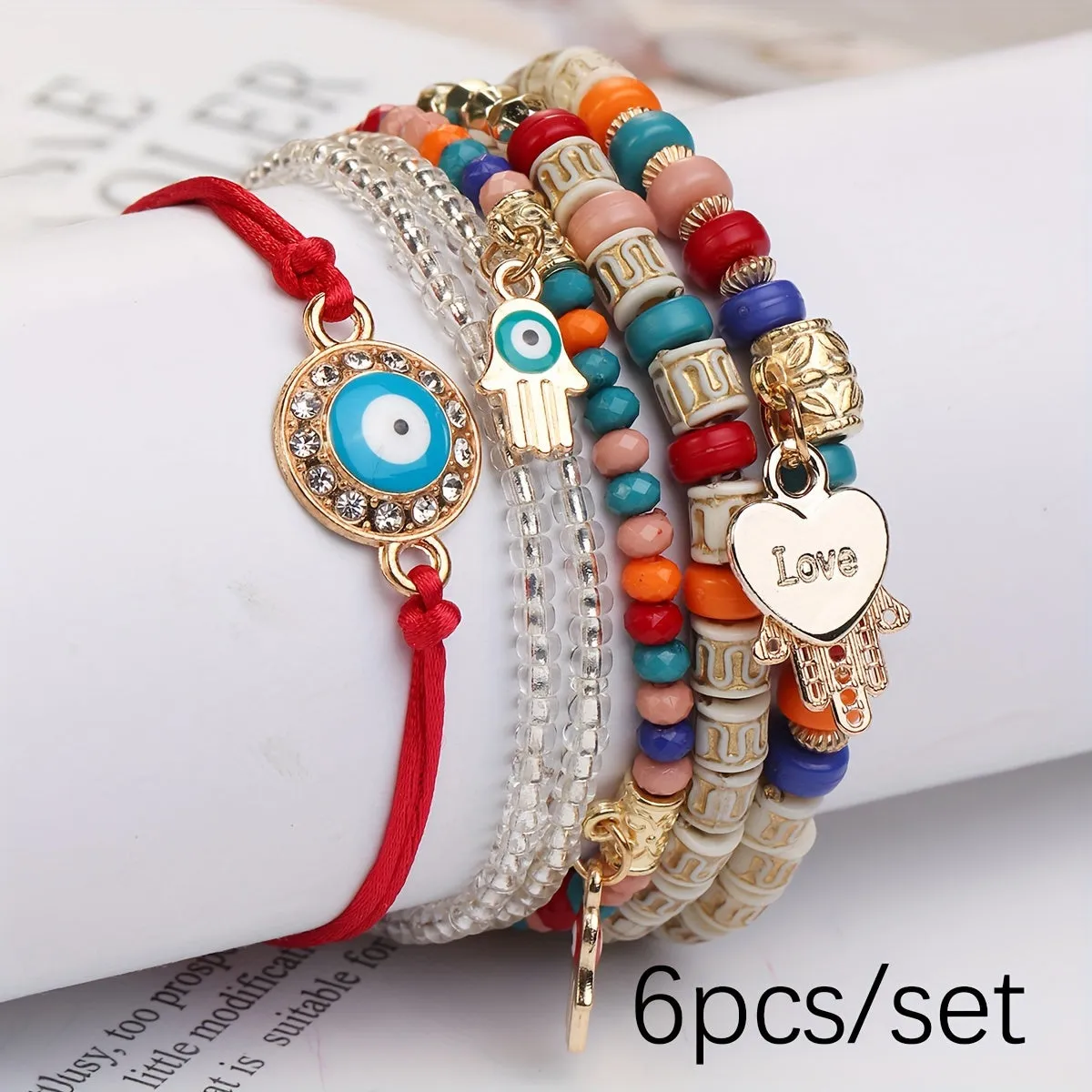 Evil Eye Bracelet Set