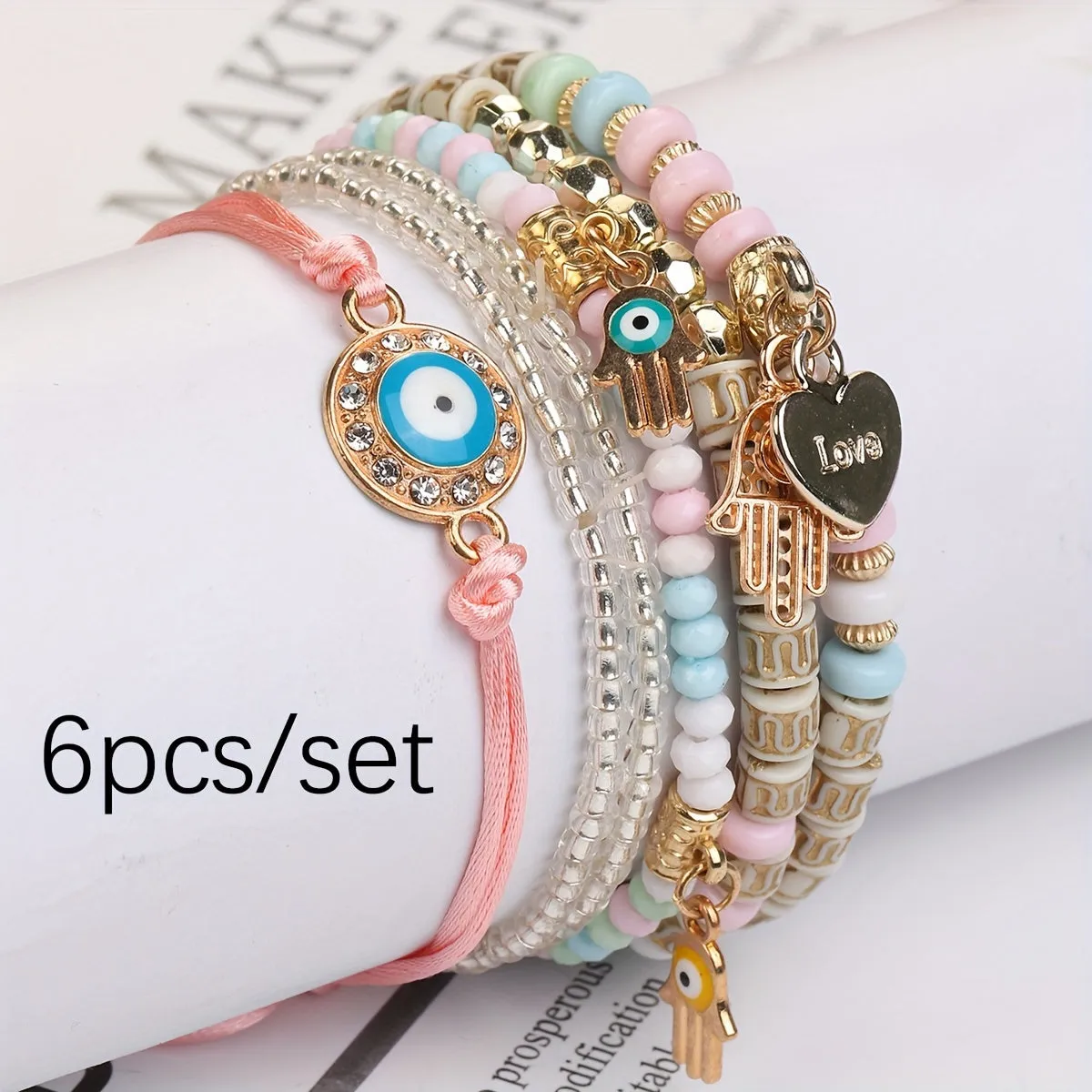 Evil Eye Bracelet Set