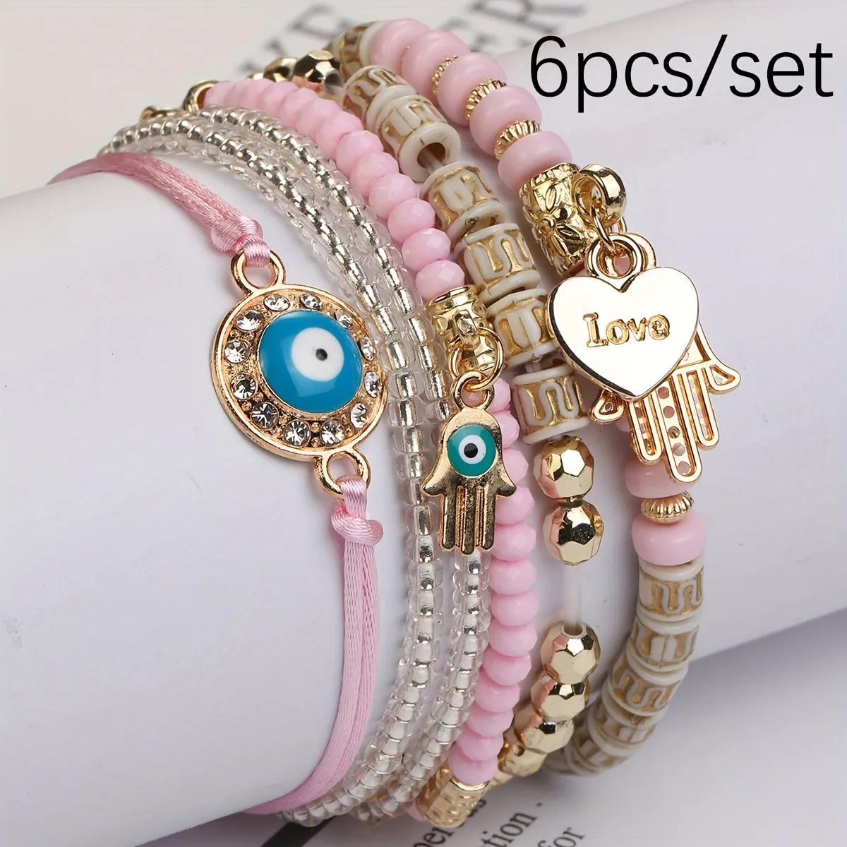 Evil Eye Bracelet Set