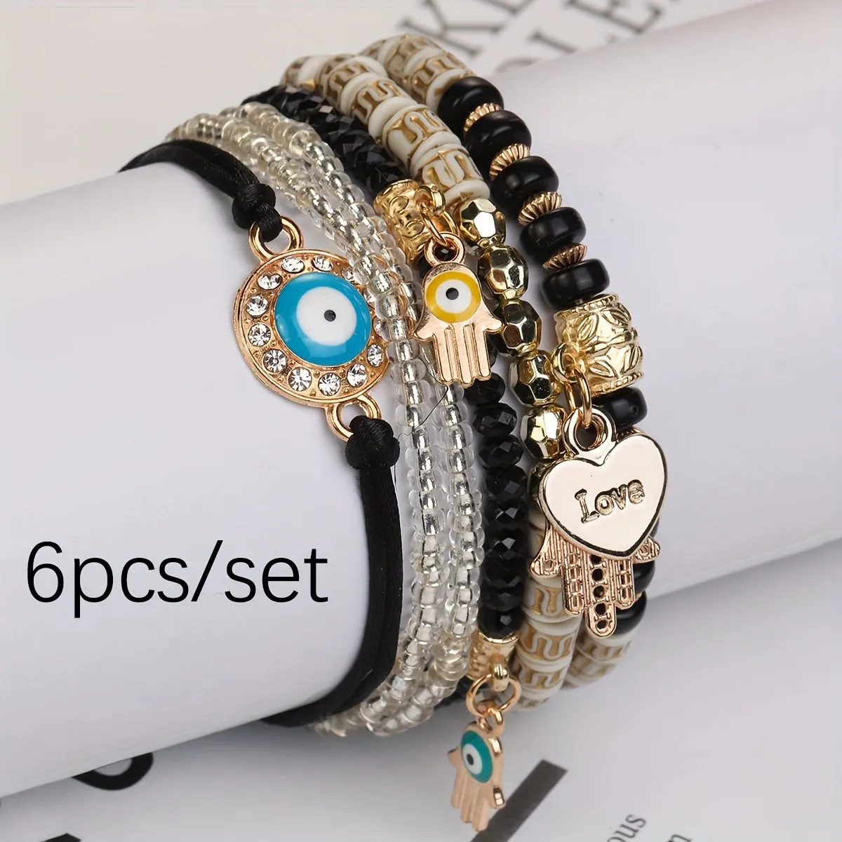 Evil Eye Bracelet Set