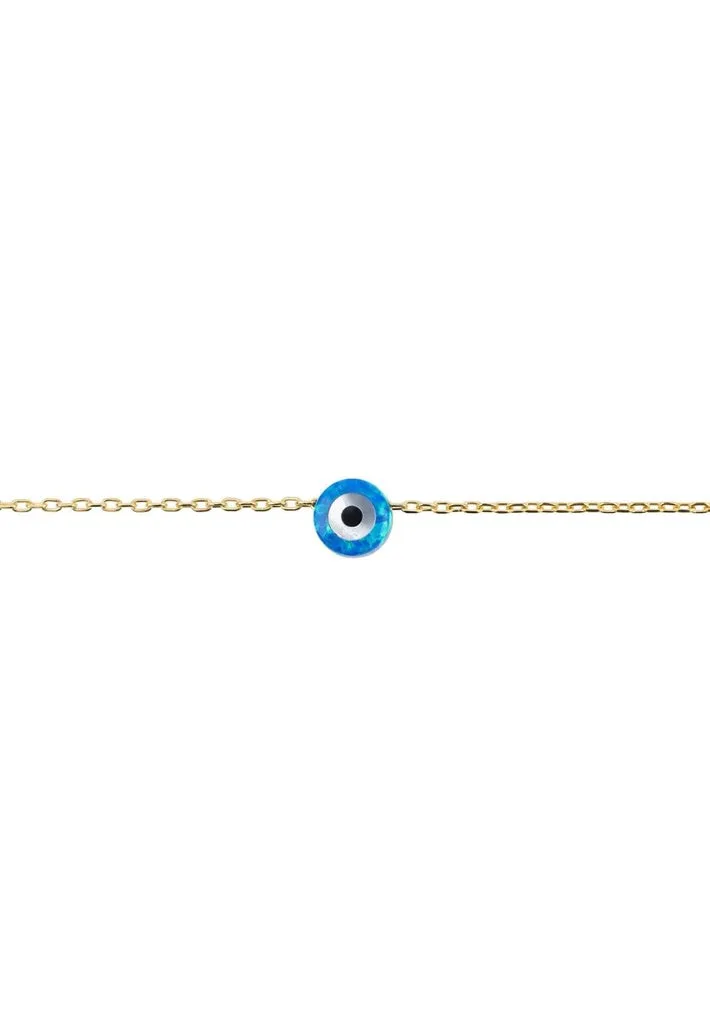 Evil Eye Mini Opalite Bracelet Gold