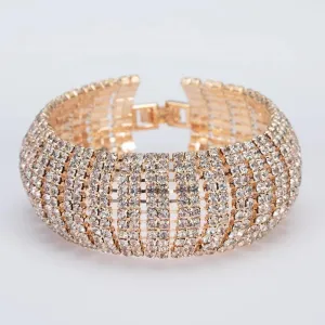 Fashion Exaggeration Big Circle Cubic Zirconia Bracelet & Bangle Crystal Charm Bracelets for Women - Popular Jewellery