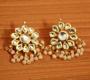 Faun Crystal Kundan Meenakari Studs