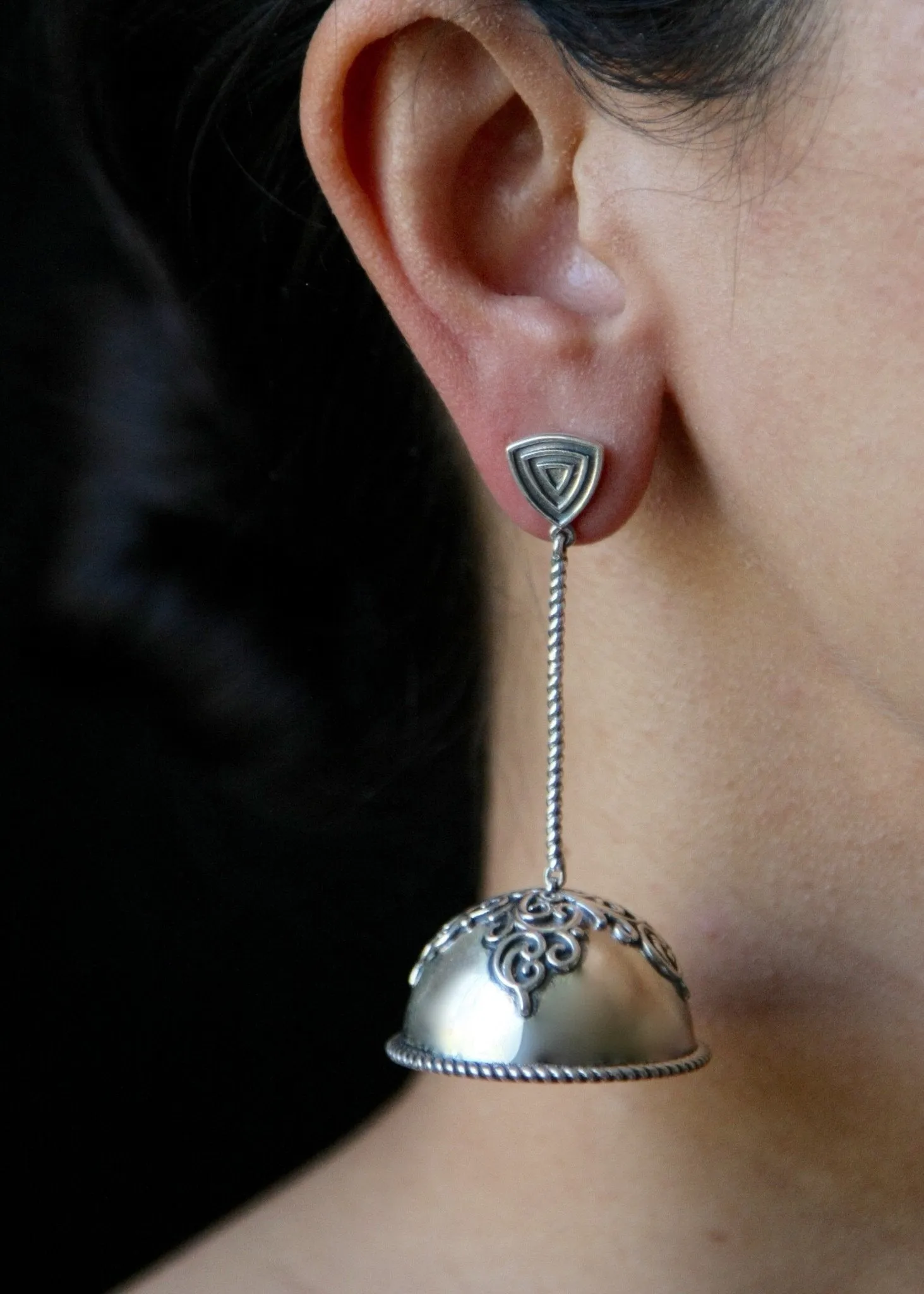 FAYOLA long statement earrings/jhumkas
