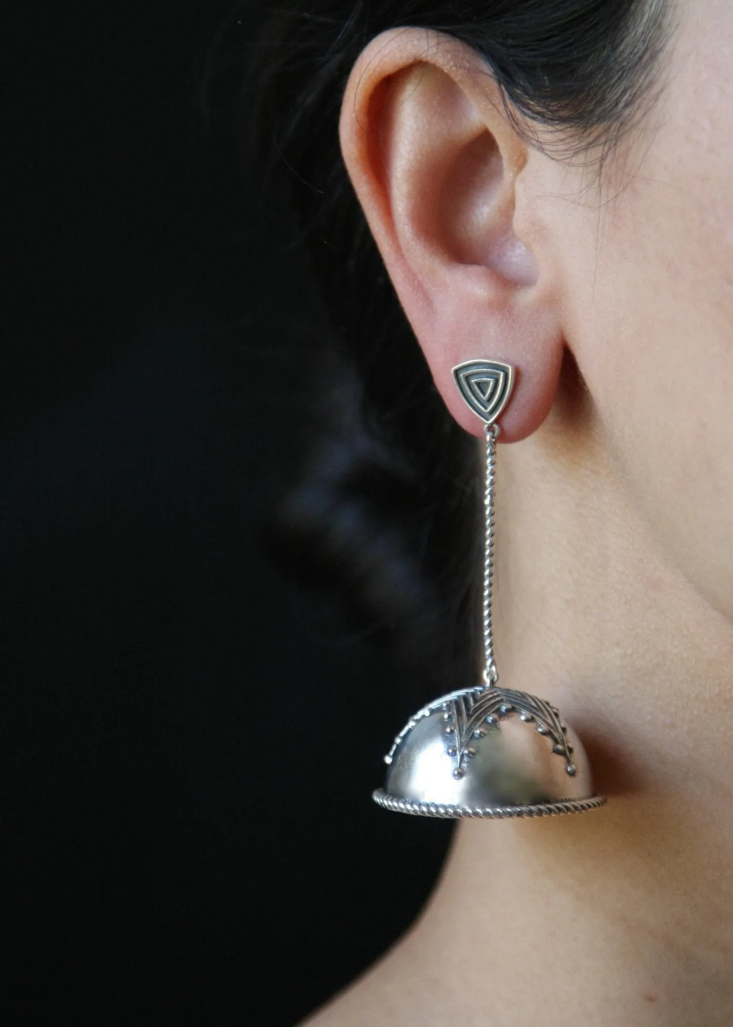 FAYOLA long statement earrings/jhumkas