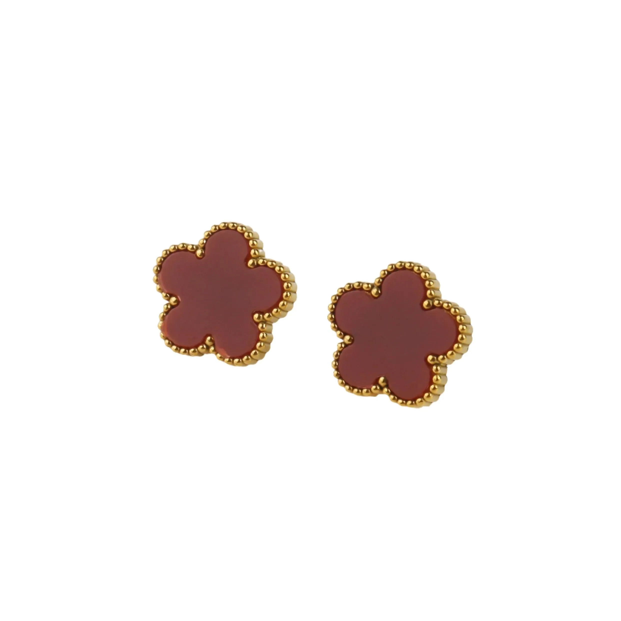Five-Leaf Petal Flower Jewelry, Earrings, Necklace, and Bracelets, Acrylic & Stainless Steel, Waterproof, Anti-Allergic