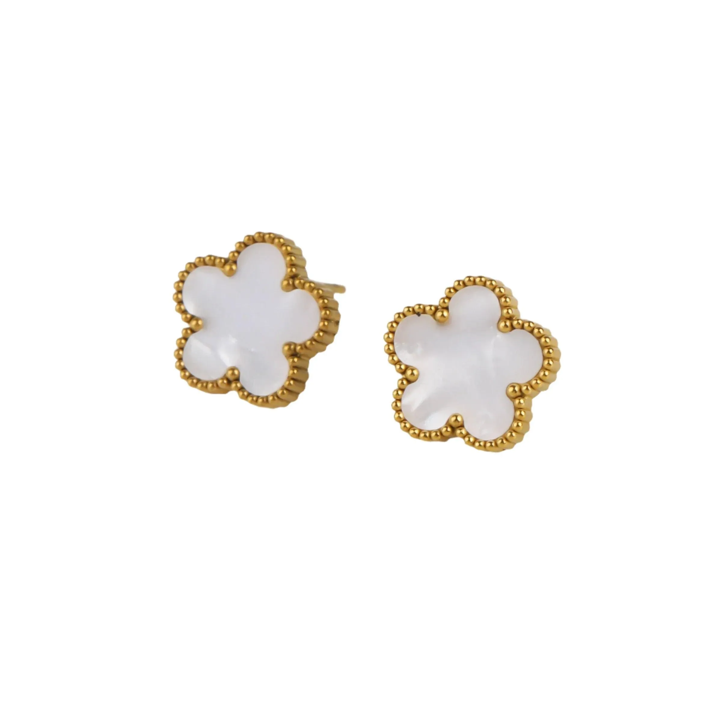 Five-Leaf Petal Flower Jewelry, Earrings, Necklace, and Bracelets, Acrylic & Stainless Steel, Waterproof, Anti-Allergic