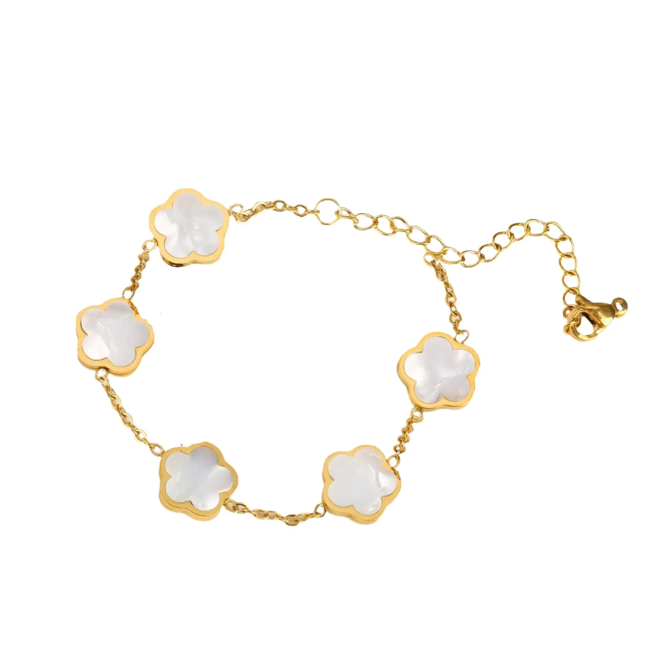 Five-Leaf Petal Flower Jewelry, Earrings, Necklace, and Bracelets, Acrylic & Stainless Steel, Waterproof, Anti-Allergic