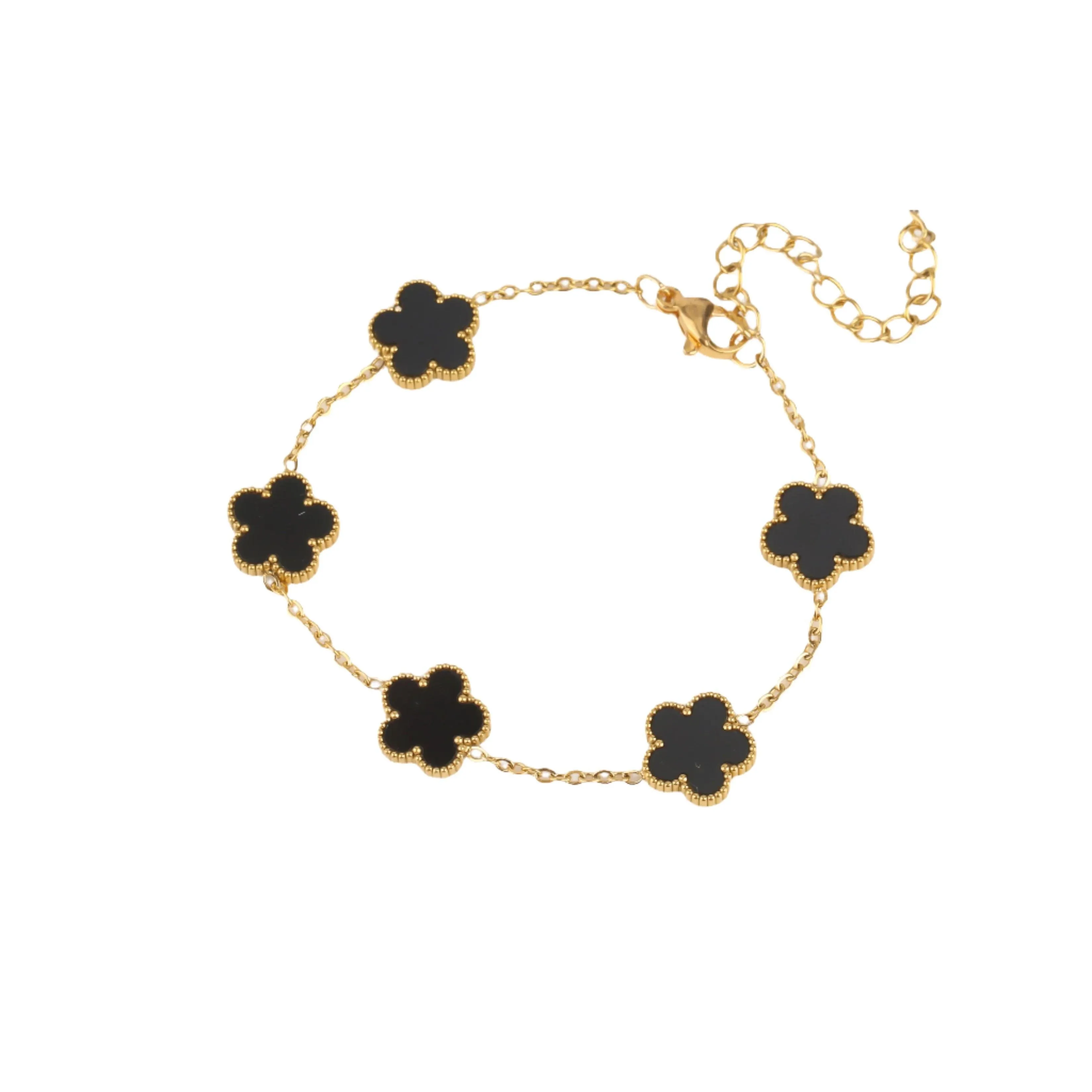 Five-Leaf Petal Flower Jewelry, Earrings, Necklace, and Bracelets, Acrylic & Stainless Steel, Waterproof, Anti-Allergic