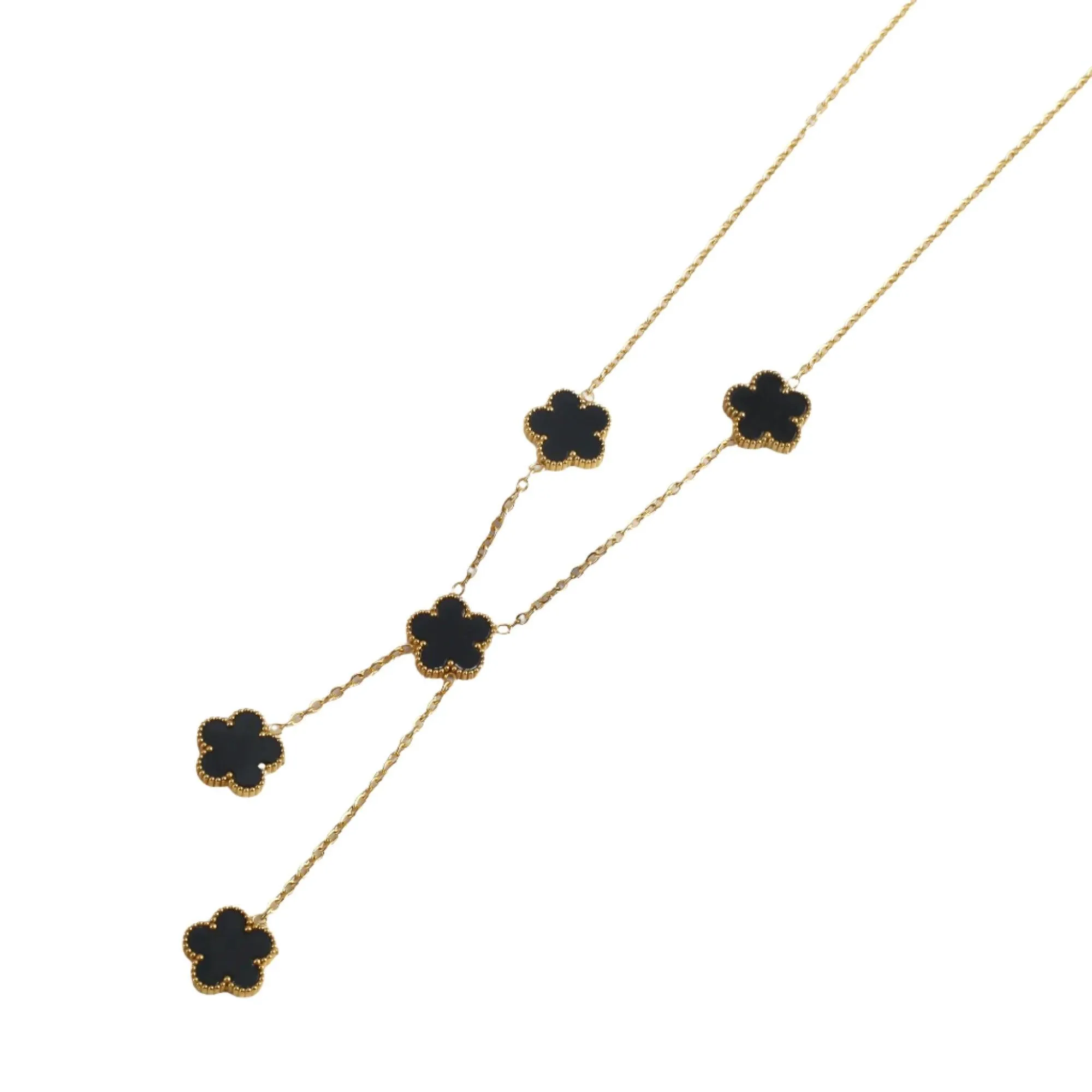 Five-Leaf Petal Flower Jewelry, Earrings, Necklace, and Bracelets, Acrylic & Stainless Steel, Waterproof, Anti-Allergic