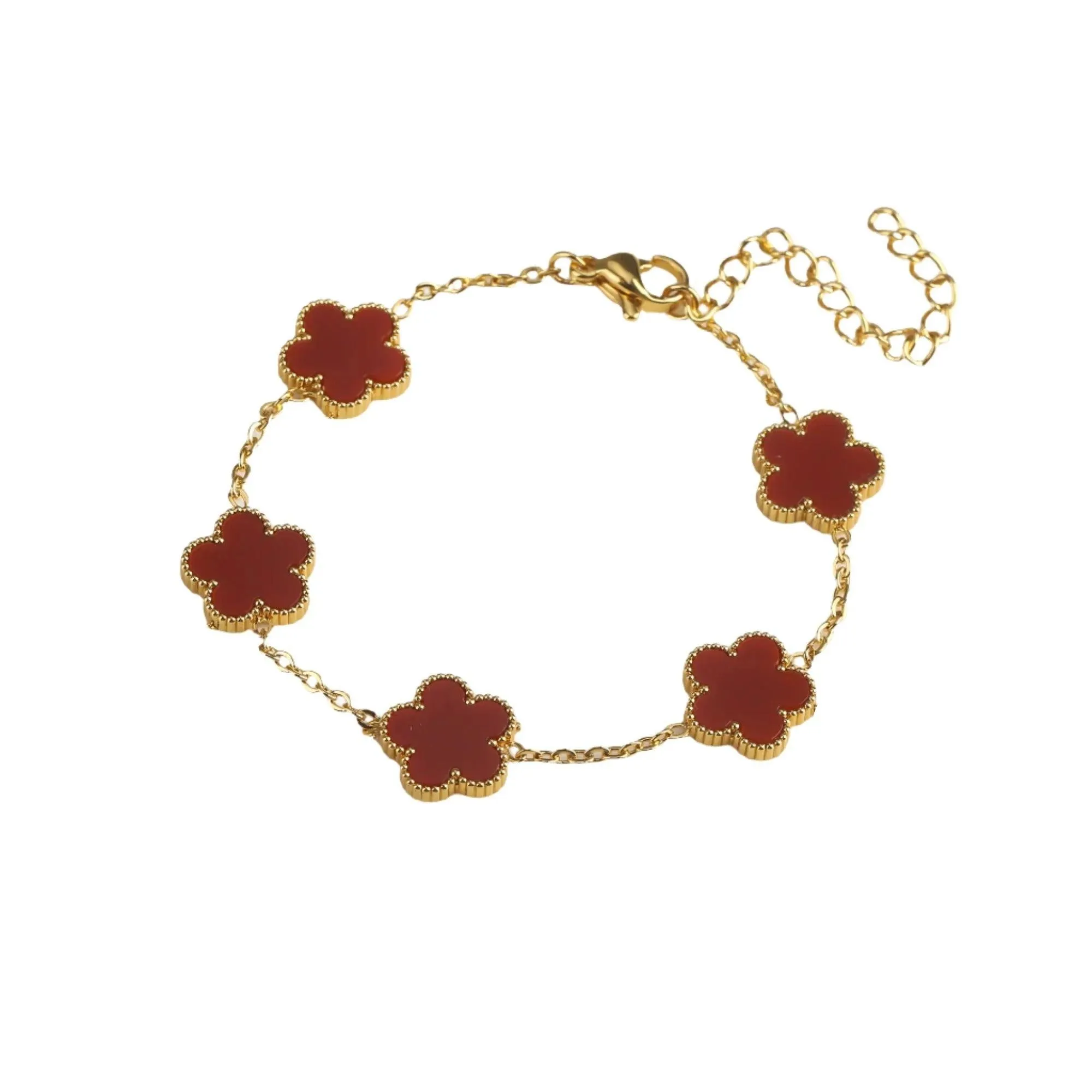 Five-Leaf Petal Flower Jewelry, Earrings, Necklace, and Bracelets, Acrylic & Stainless Steel, Waterproof, Anti-Allergic