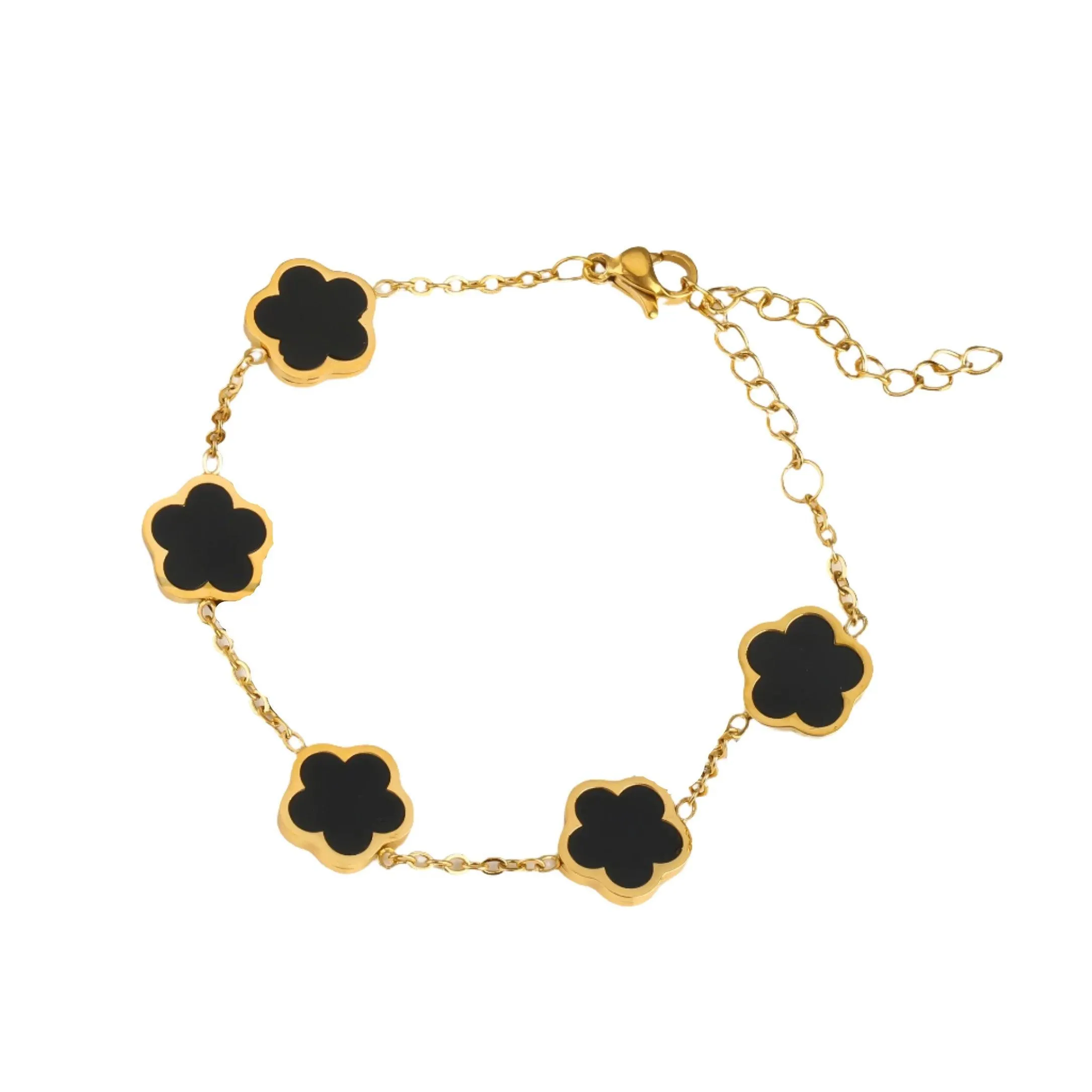 Five-Leaf Petal Flower Jewelry, Earrings, Necklace, and Bracelets, Acrylic & Stainless Steel, Waterproof, Anti-Allergic