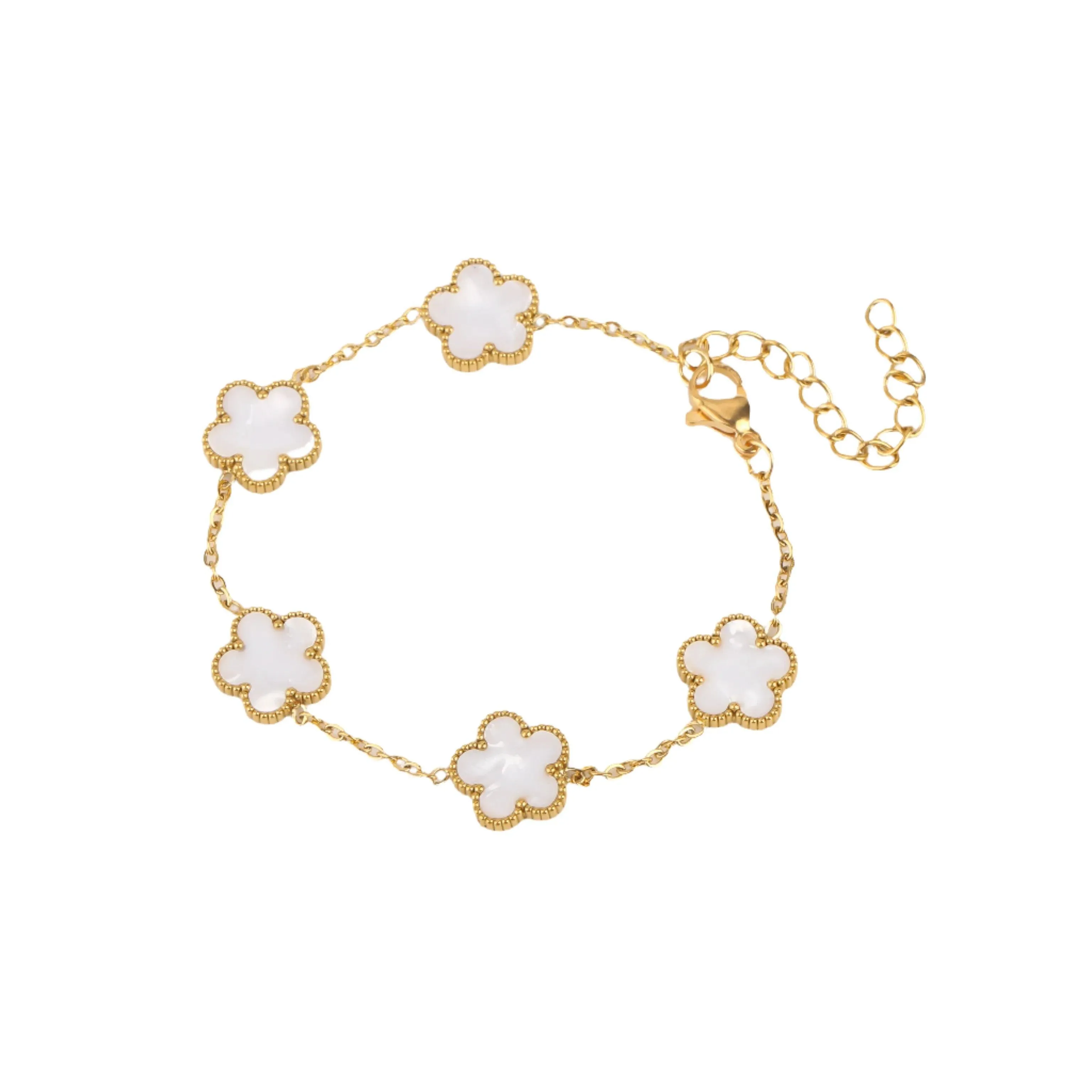 Five-Leaf Petal Flower Jewelry, Earrings, Necklace, and Bracelets, Acrylic & Stainless Steel, Waterproof, Anti-Allergic