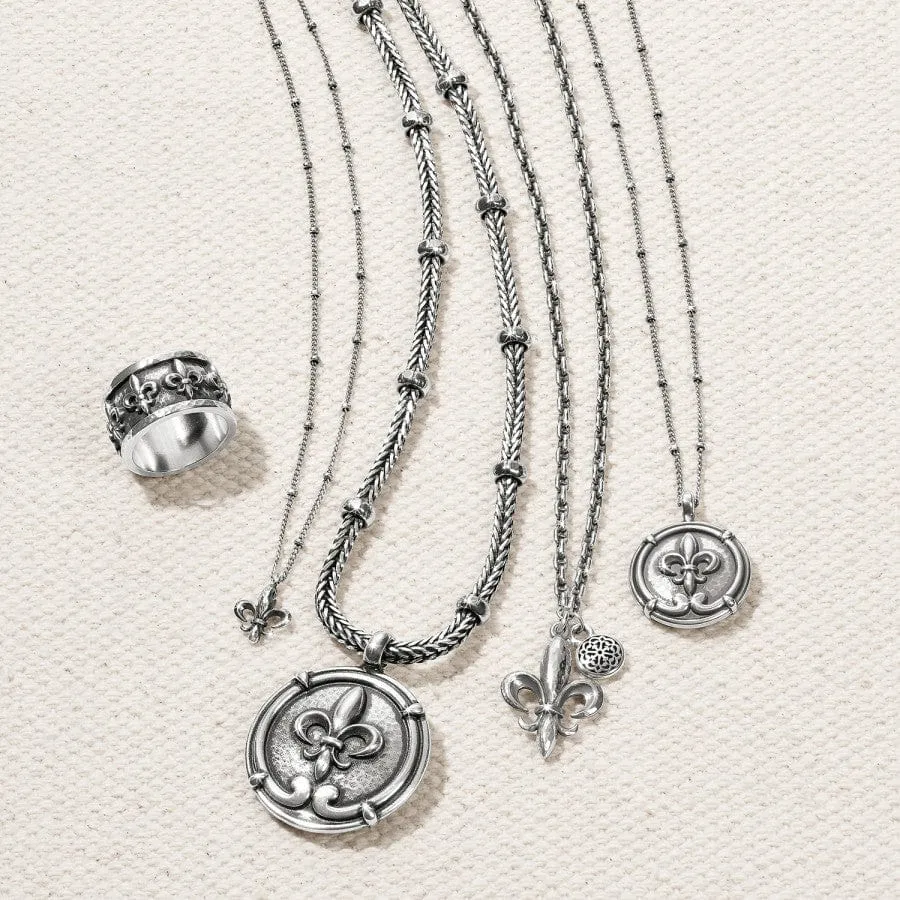 Fleur De Lis Large Coin Necklace