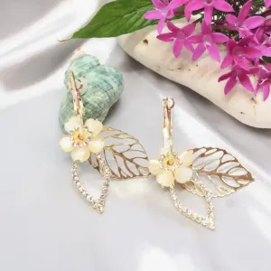 Flower Layers Huggie Hoop Earrings