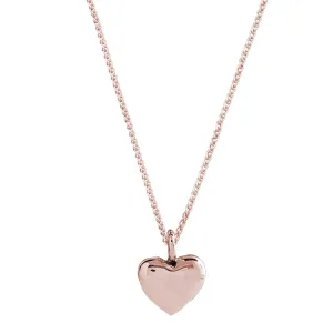 Forever Heart Solid Rose Gold Necklace
