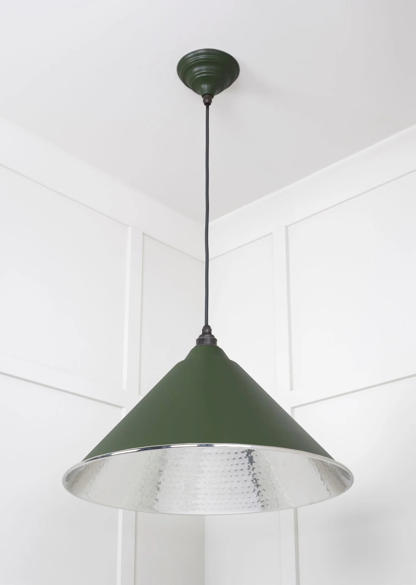 From The Anvil Hammered Nickel Hockley Pendant Light