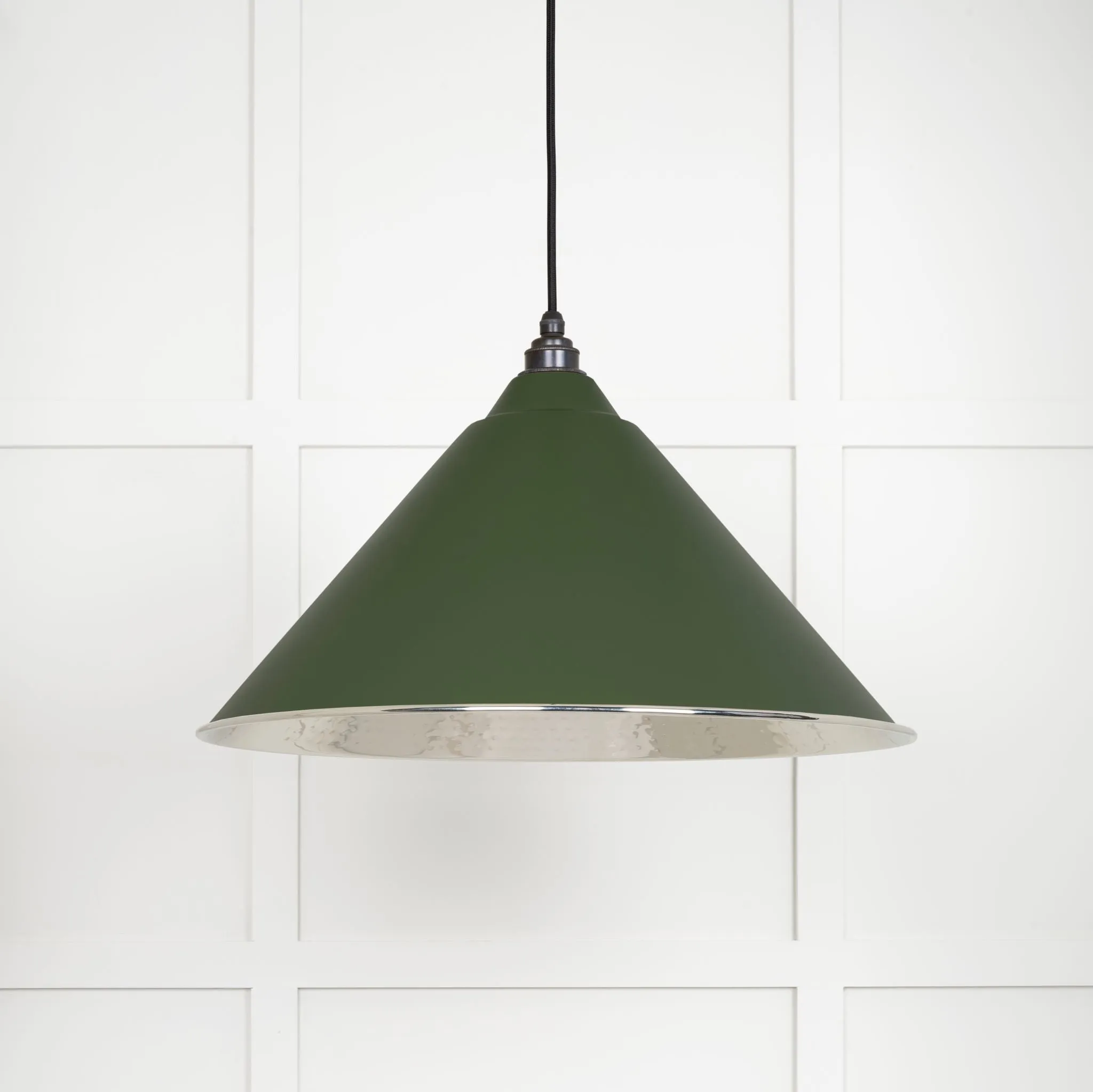 From The Anvil Hammered Nickel Hockley Pendant Light