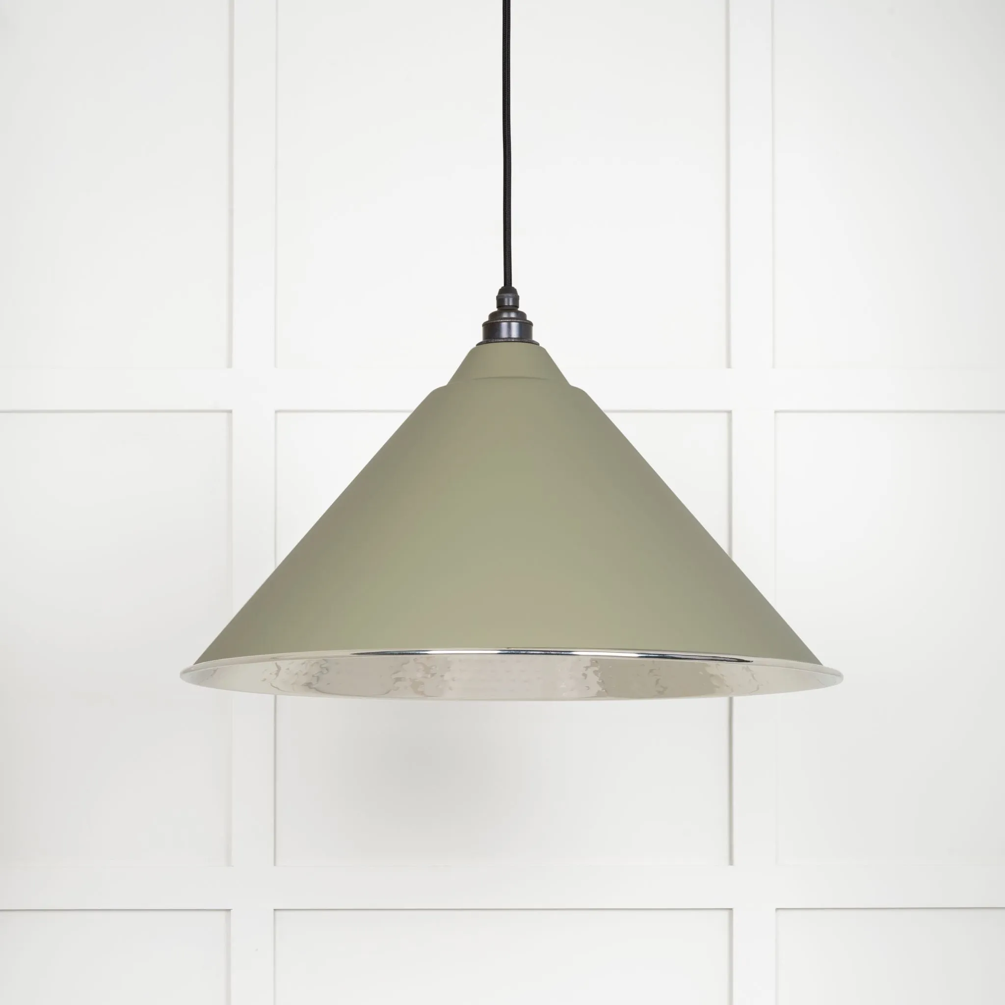From The Anvil Hammered Nickel Hockley Pendant Light