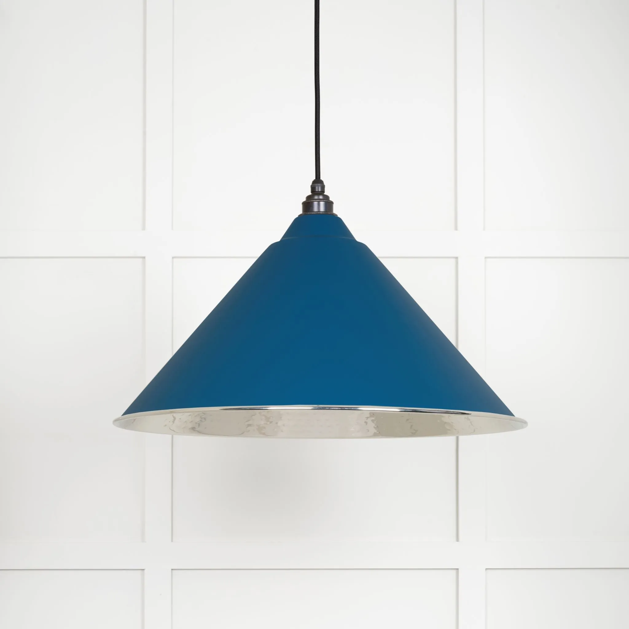 From The Anvil Hammered Nickel Hockley Pendant Light