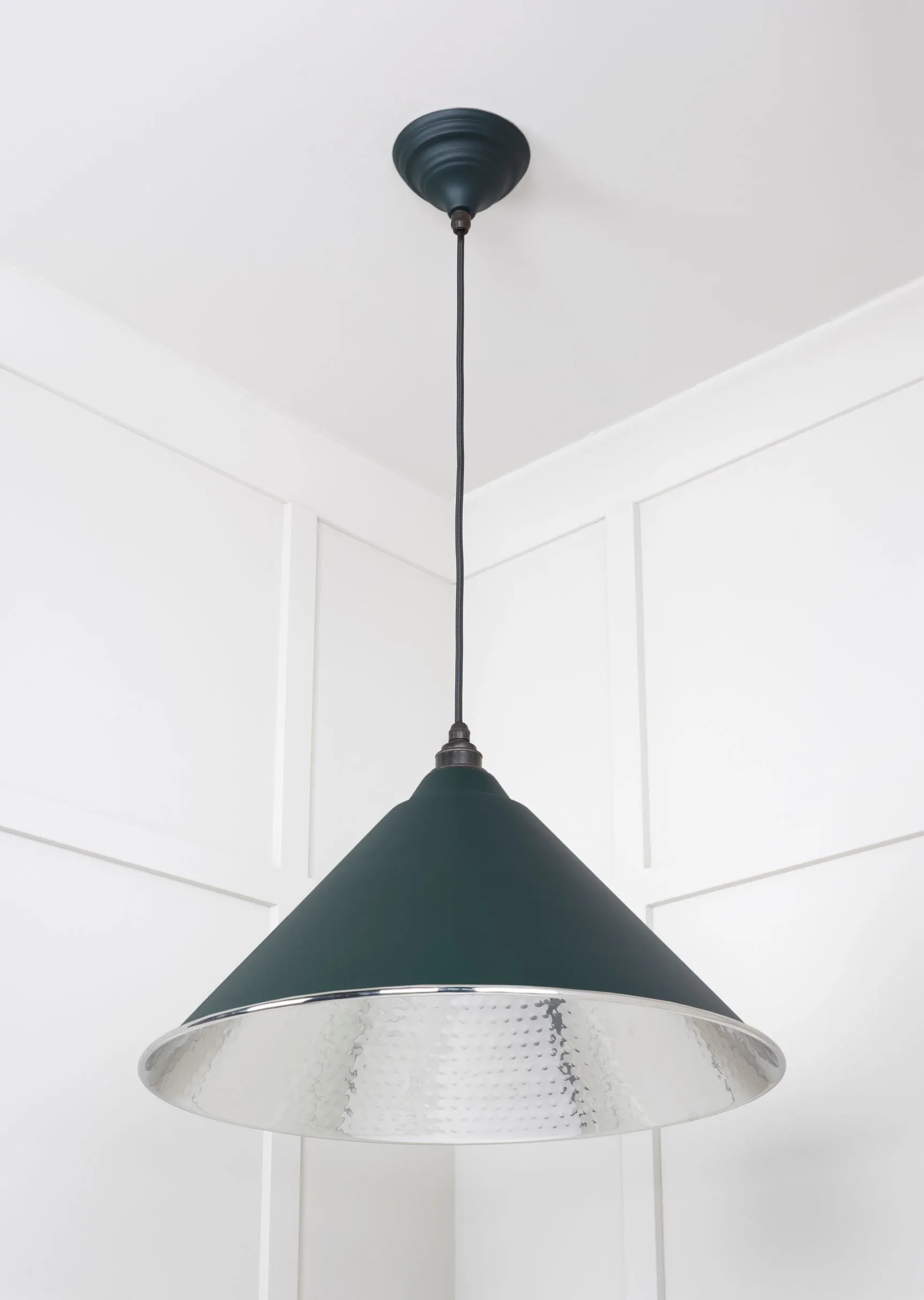 From The Anvil Hammered Nickel Hockley Pendant Light