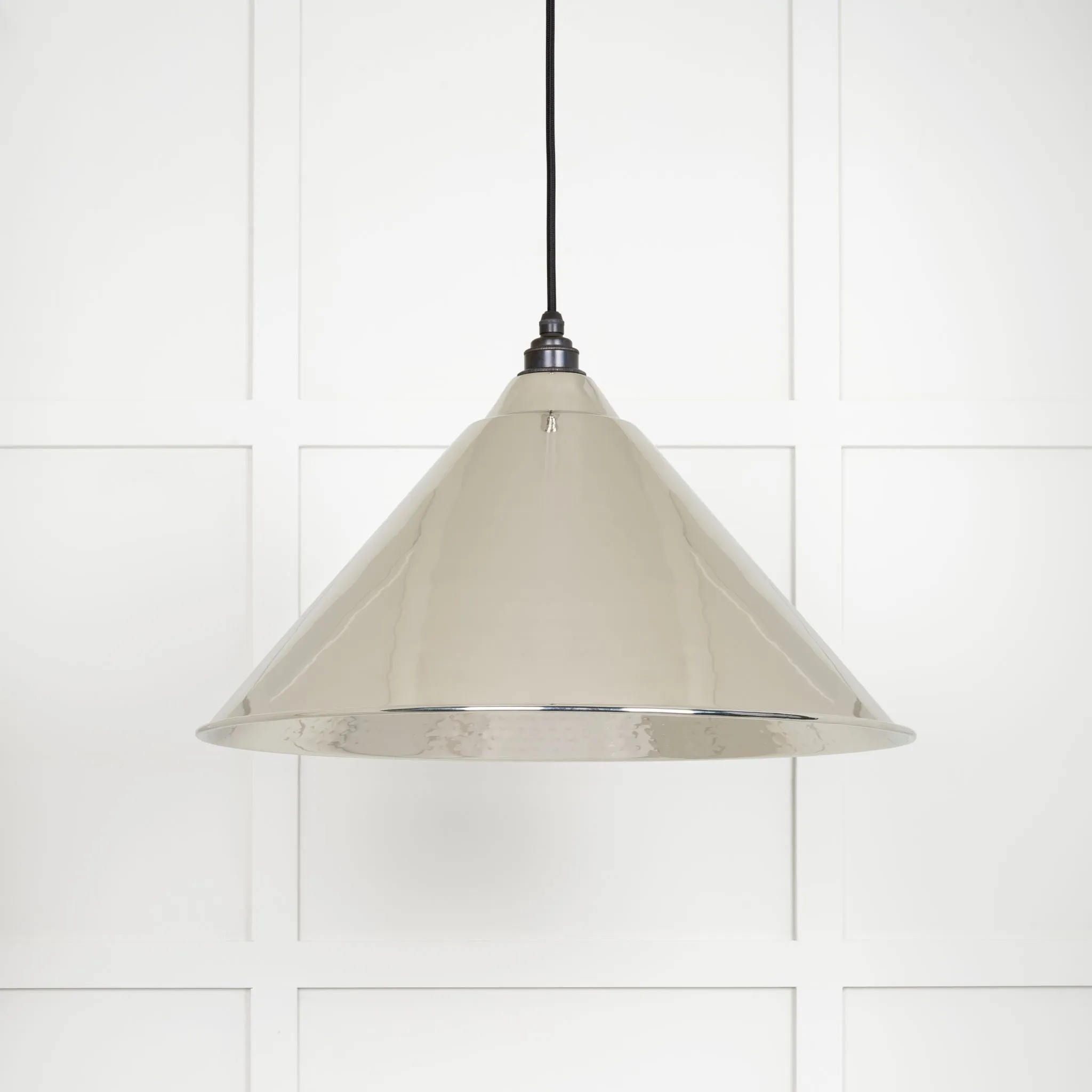 From The Anvil Hammered Nickel Hockley Pendant Light