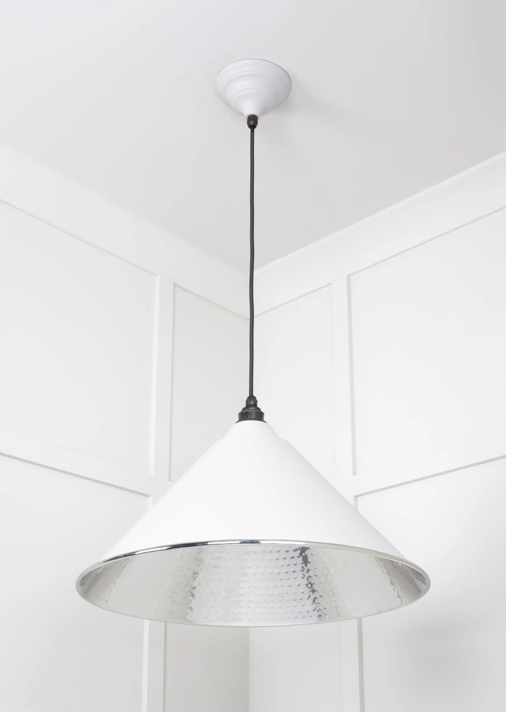 From The Anvil Hammered Nickel Hockley Pendant Light