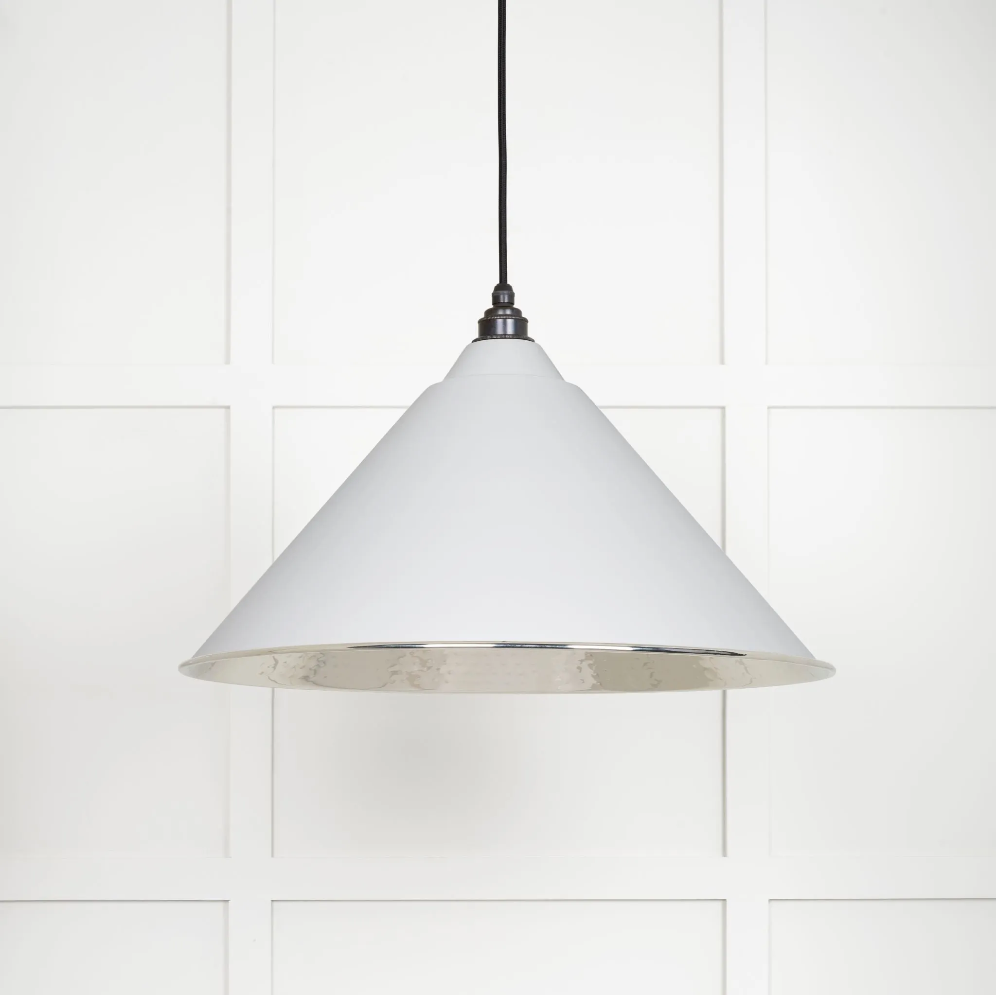 From The Anvil Hammered Nickel Hockley Pendant Light