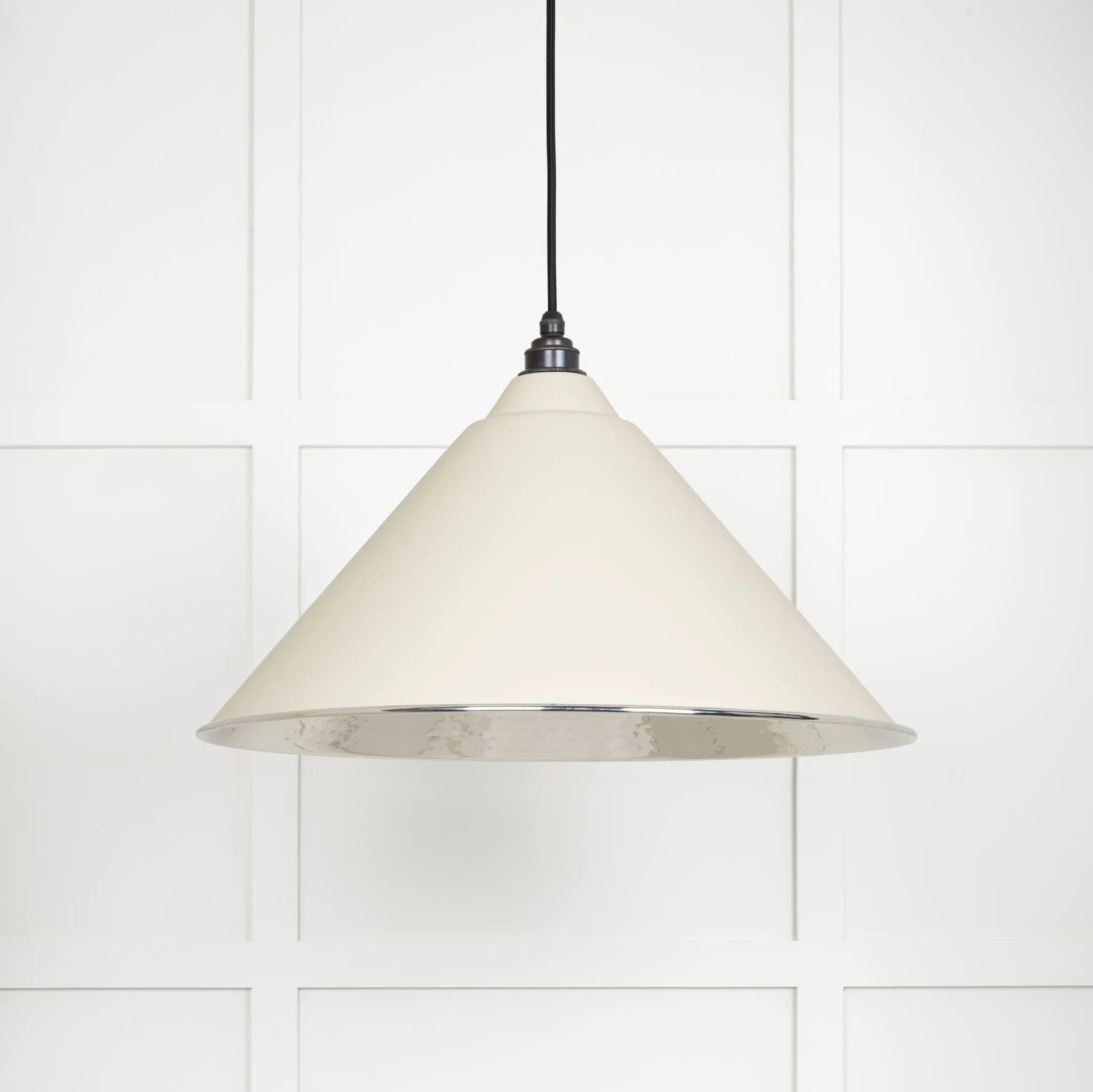 From The Anvil Hammered Nickel Hockley Pendant Light