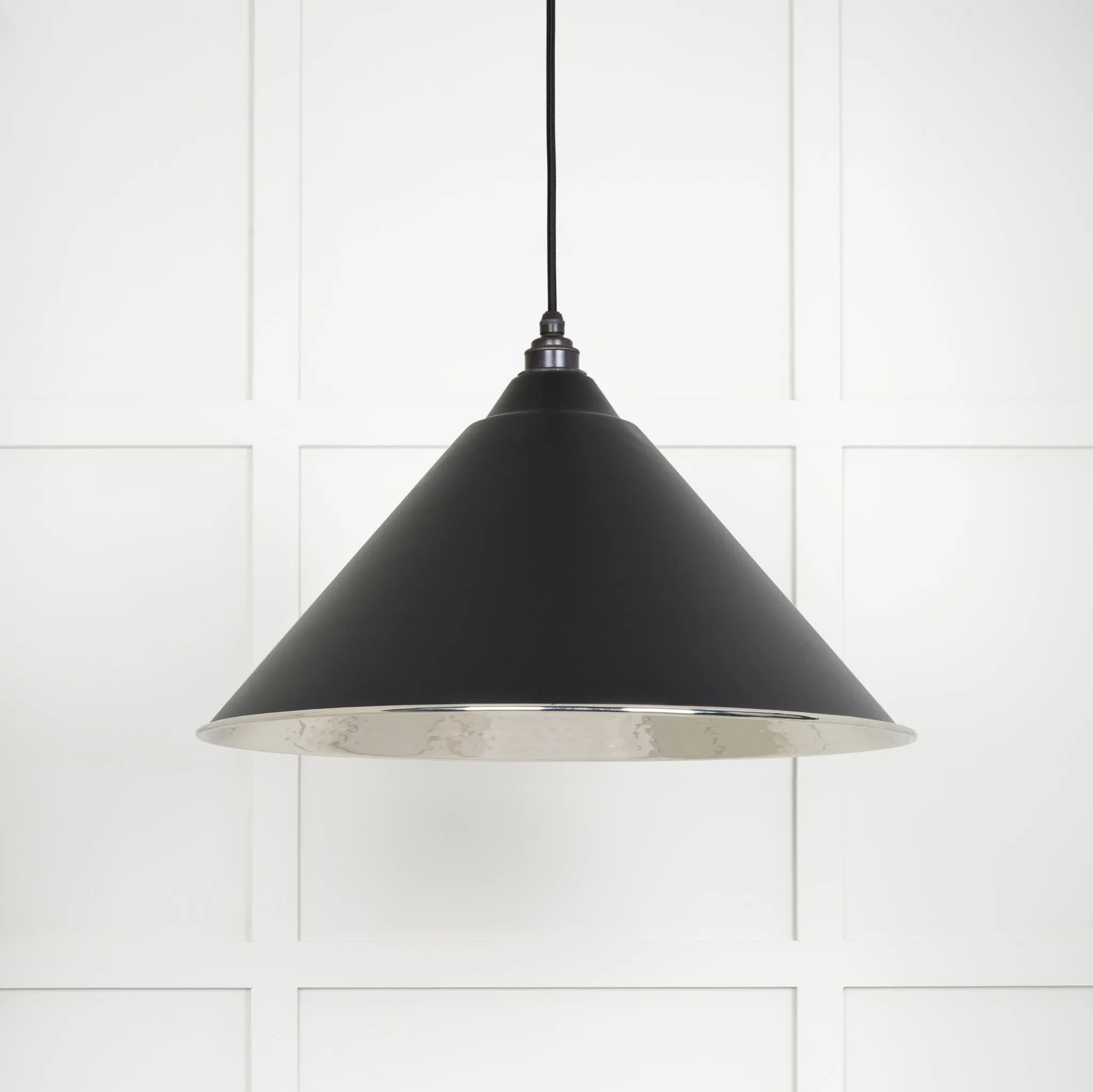 From The Anvil Hammered Nickel Hockley Pendant Light