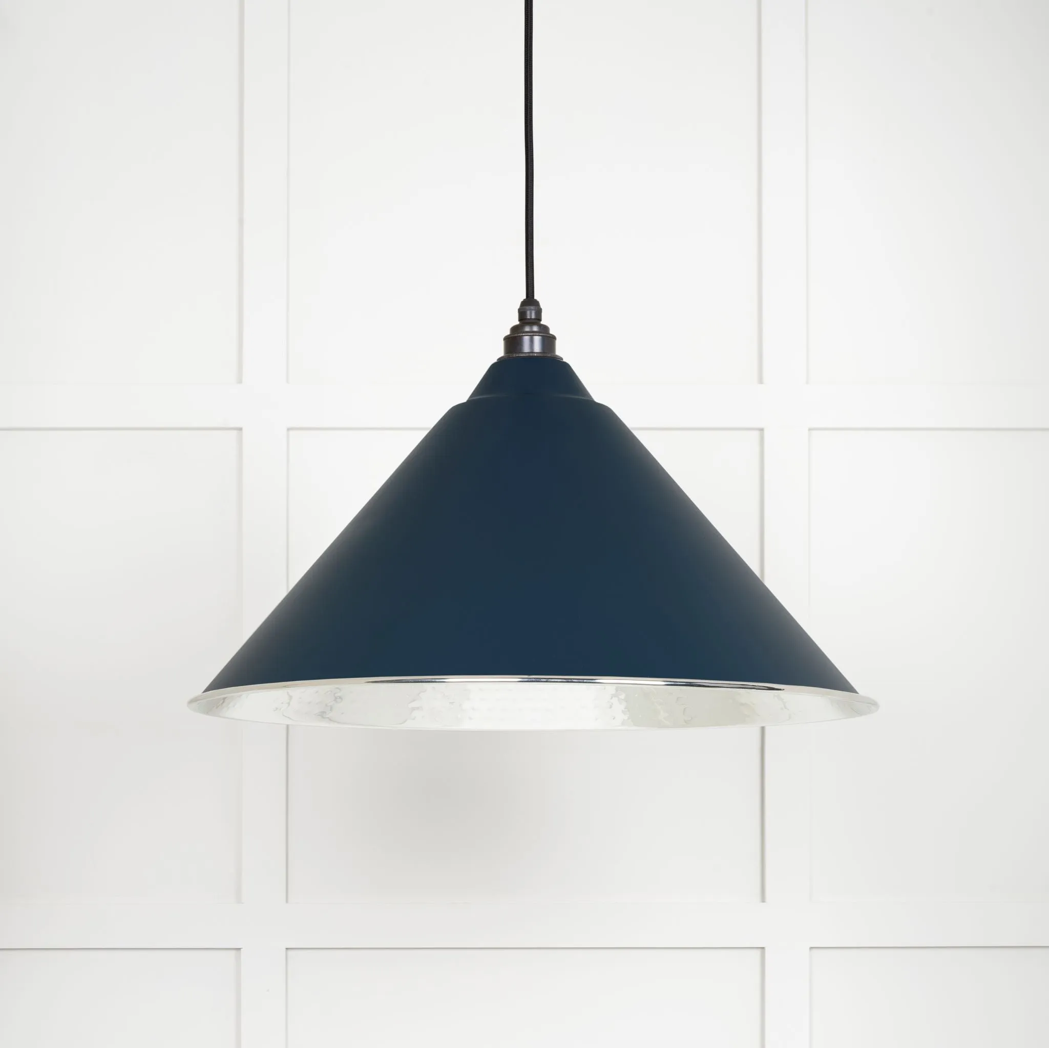 From The Anvil Hammered Nickel Hockley Pendant Light