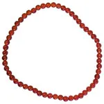 Gemstone 3 mm Round Bracelet - Carnelian