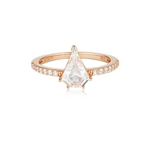 GEORGINI ROCK STAR SHIELD ROSE GOLD RING