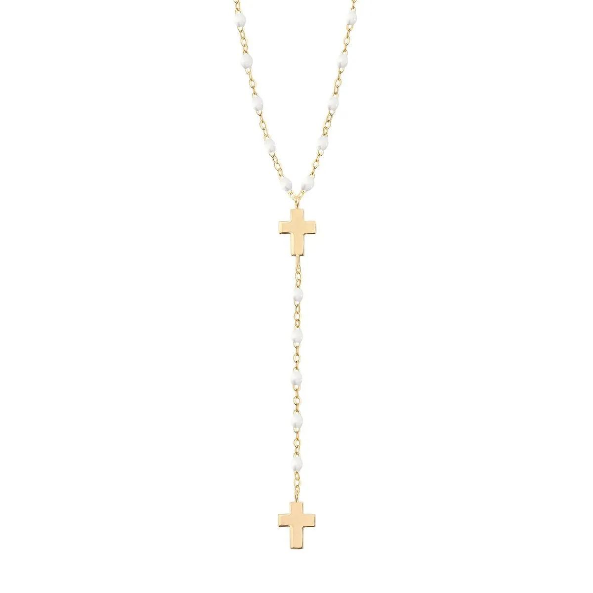 Gigi Clozeau 18K Cross Rosary Necklace
