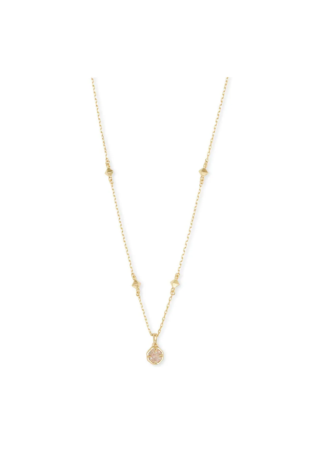 Gold Crystal Pendant Necklace