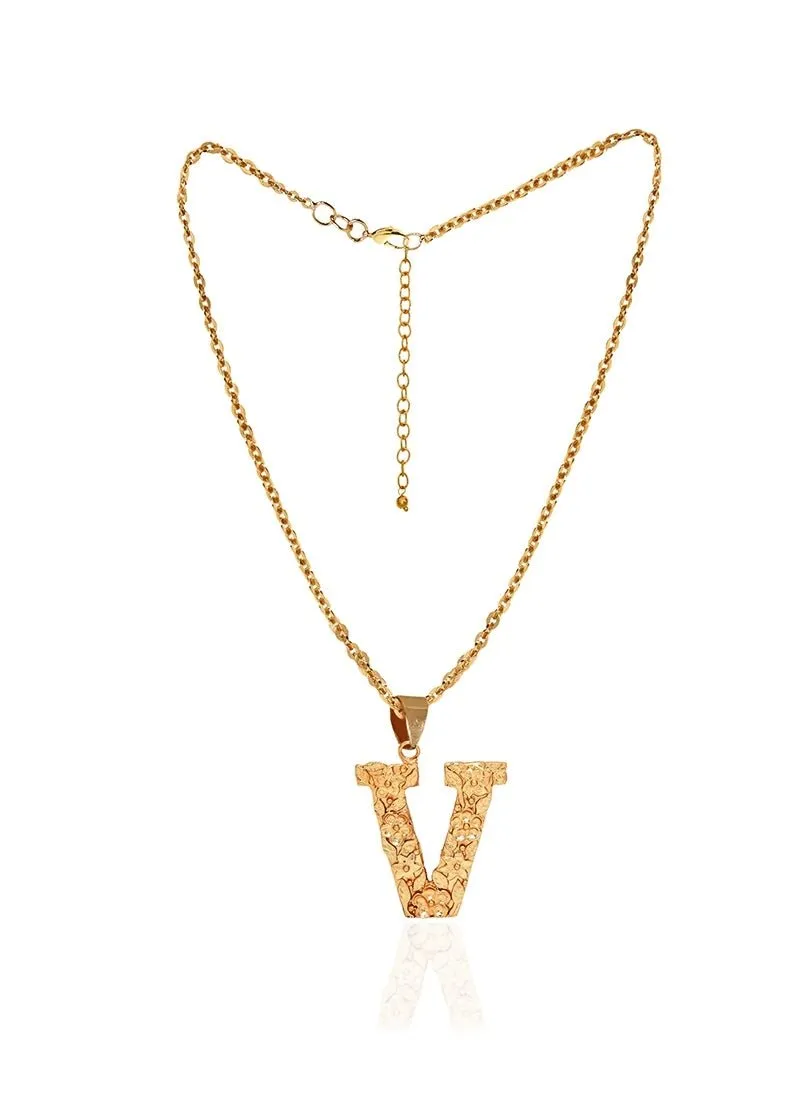 Gold Plated Alphabet Pendant