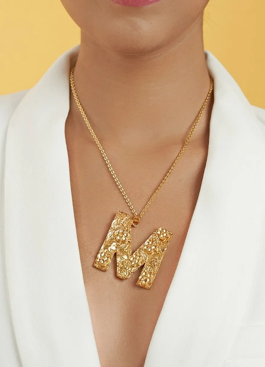 Gold Plated Alphabet Pendant