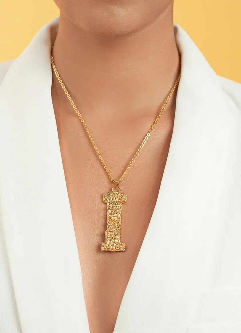Gold Plated Alphabet Pendant