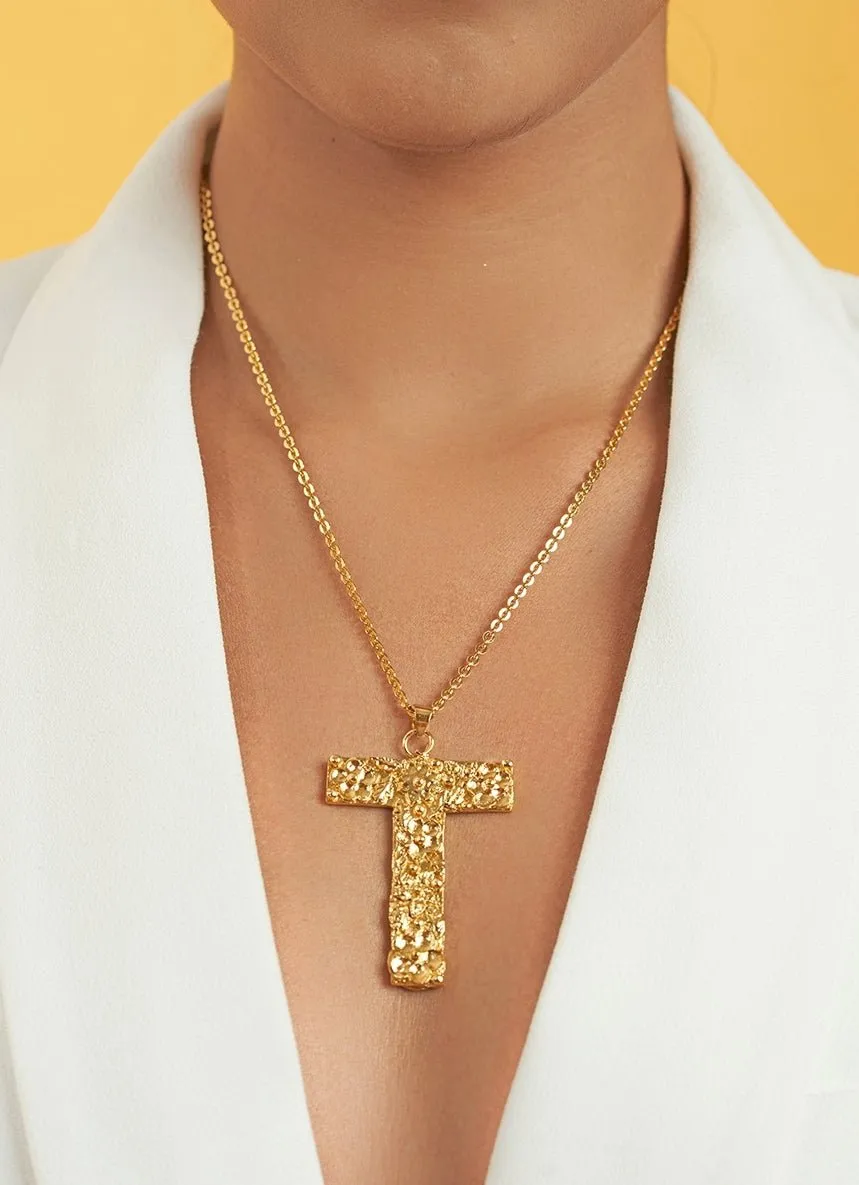 Gold Plated Alphabet Pendant