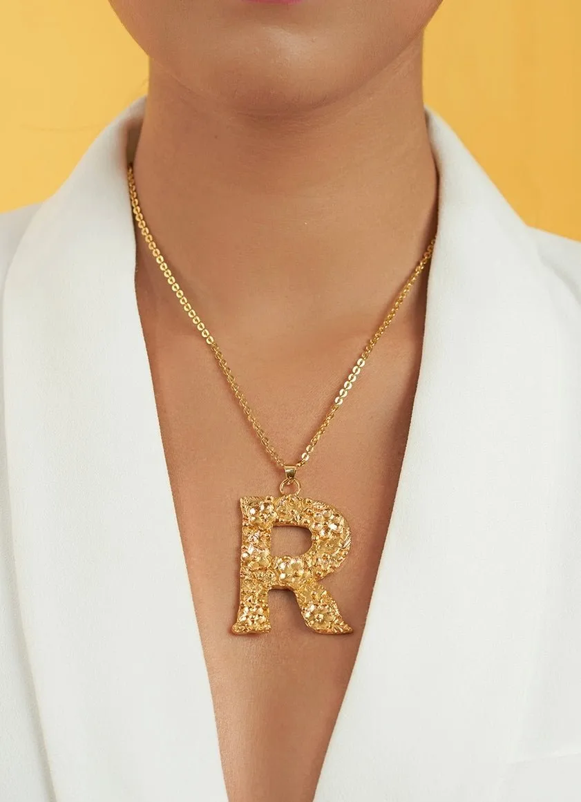 Gold Plated Alphabet Pendant