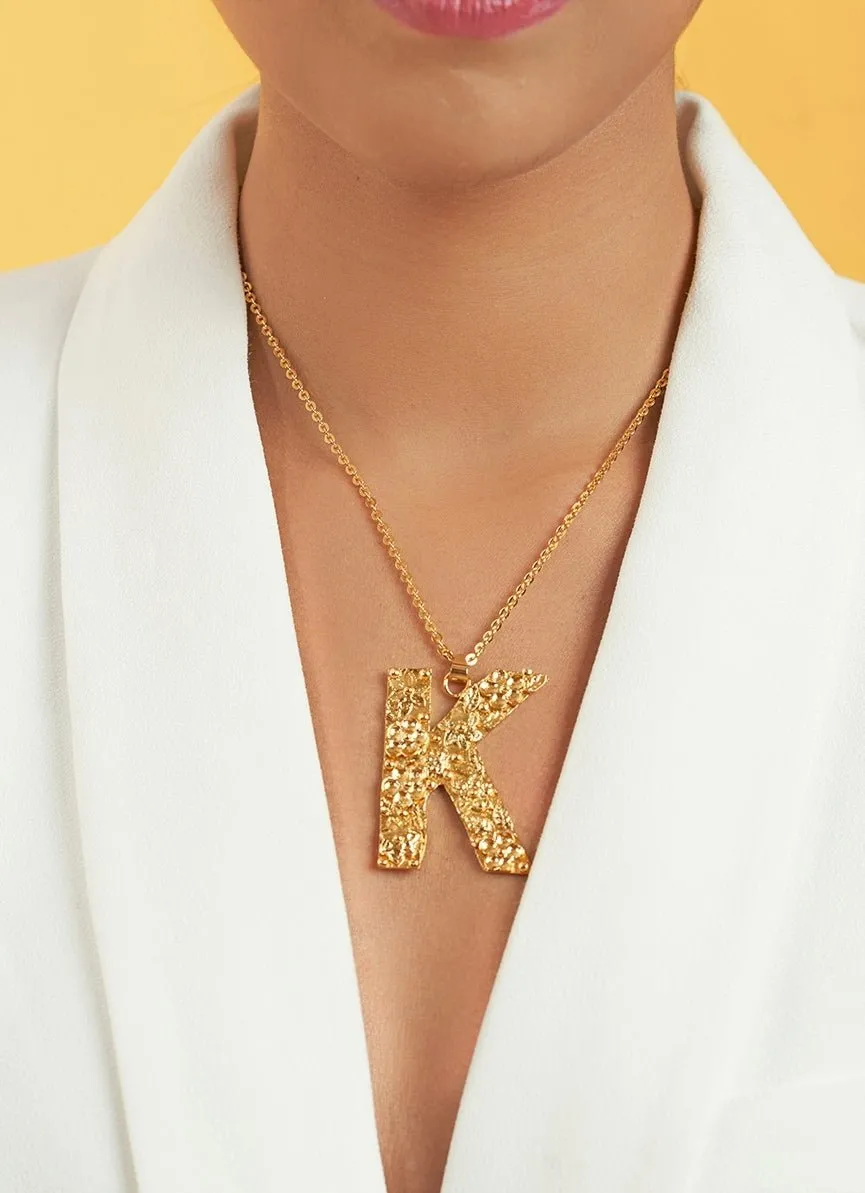 Gold Plated Alphabet Pendant