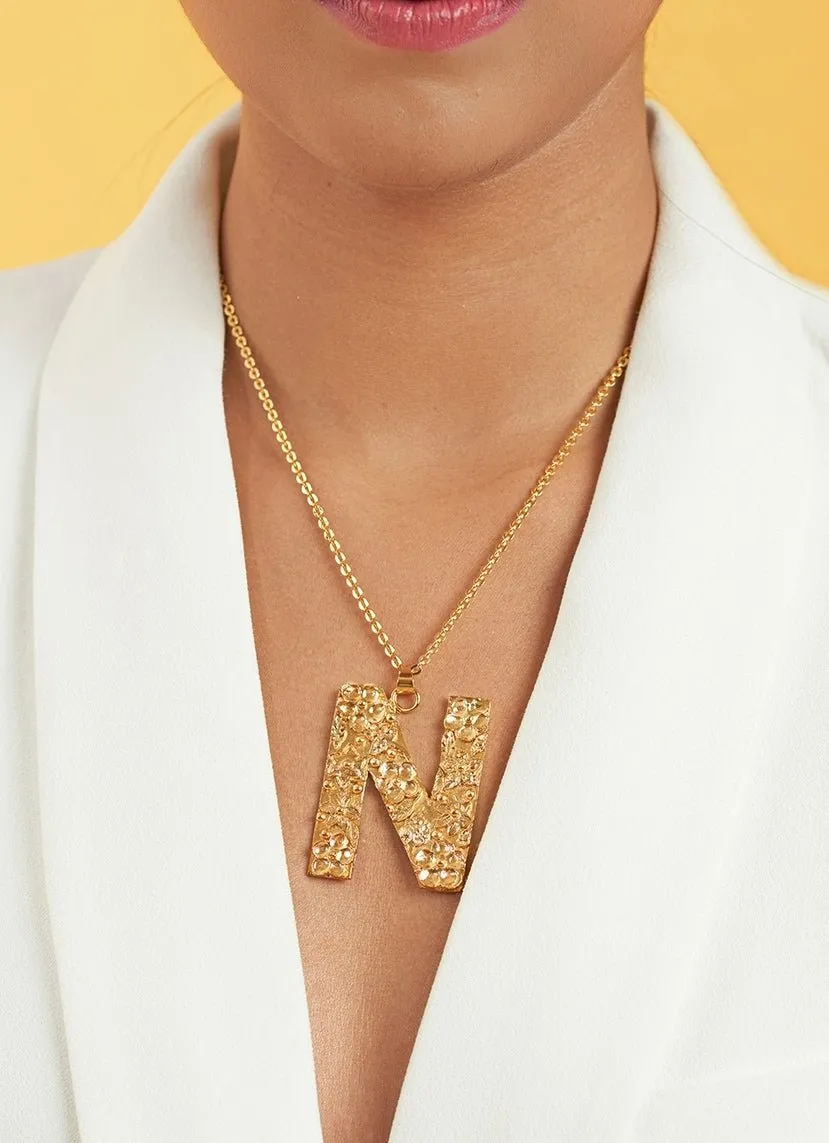 Gold Plated Alphabet Pendant