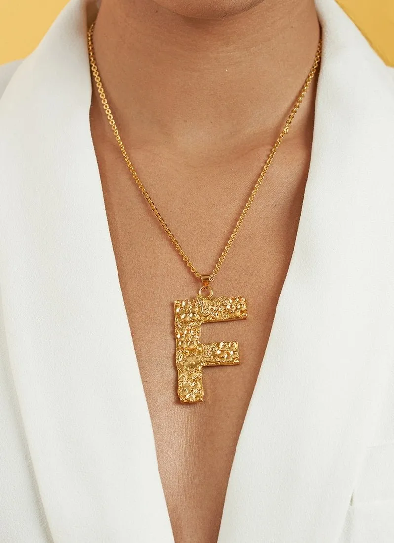 Gold Plated Alphabet Pendant