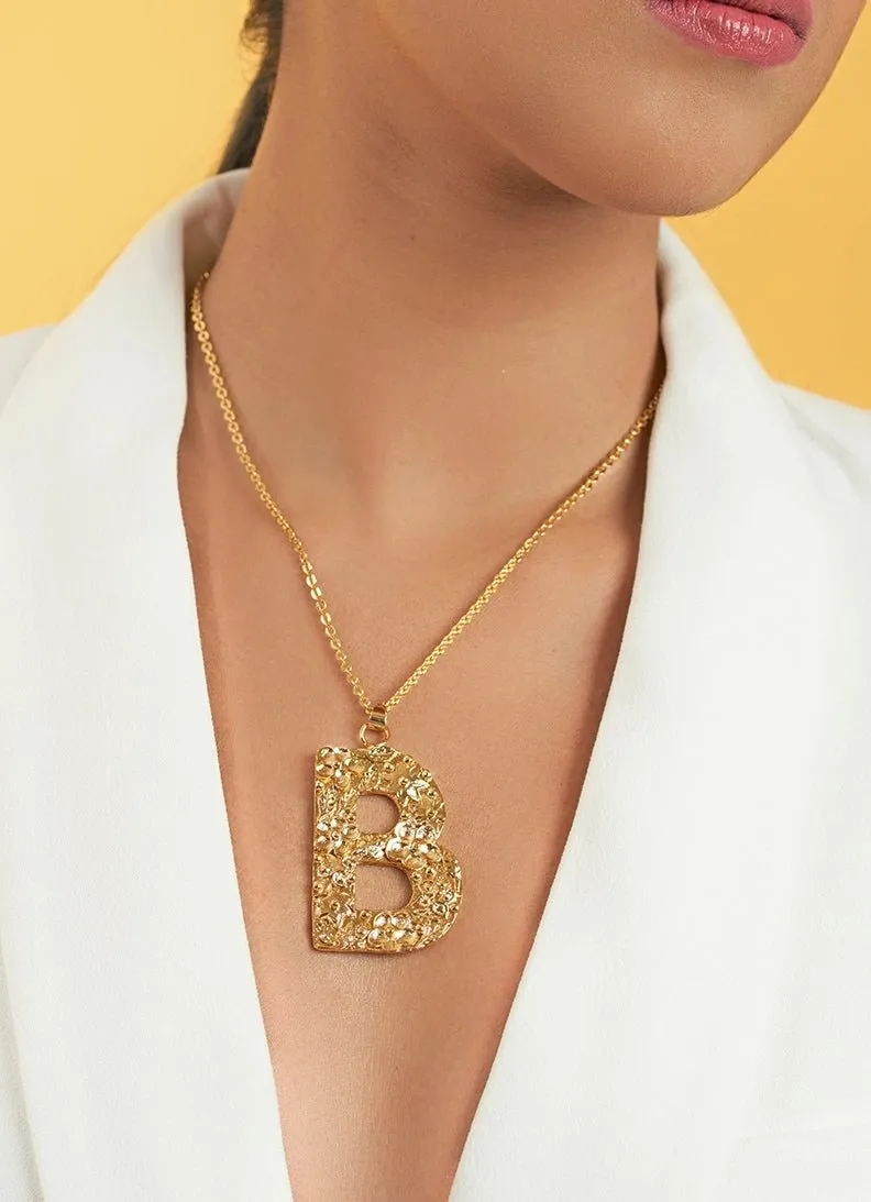Gold Plated Alphabet Pendant