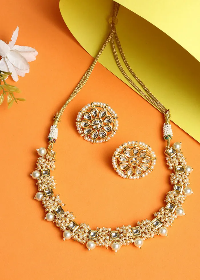 Gold Plated Kundan Jewellery Set