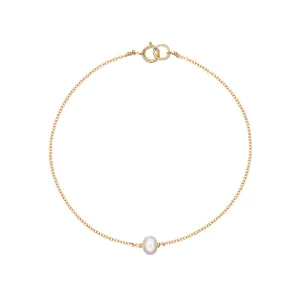 Gold Single Pearl Bracelet