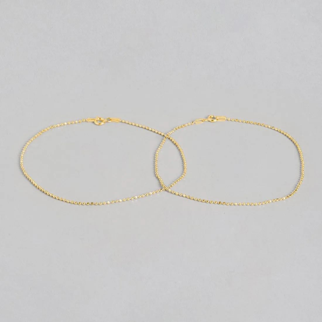 Golden Sphere 925 Sterling Silver Gold Plated Anklets