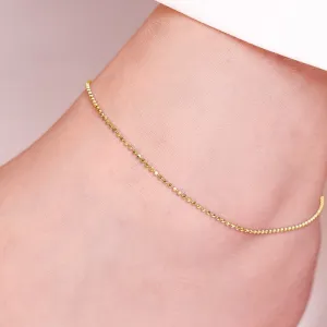 Golden Sphere 925 Sterling Silver Gold Plated Anklets
