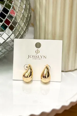 Graceful Lightweight Teardrop Earrings, Gold