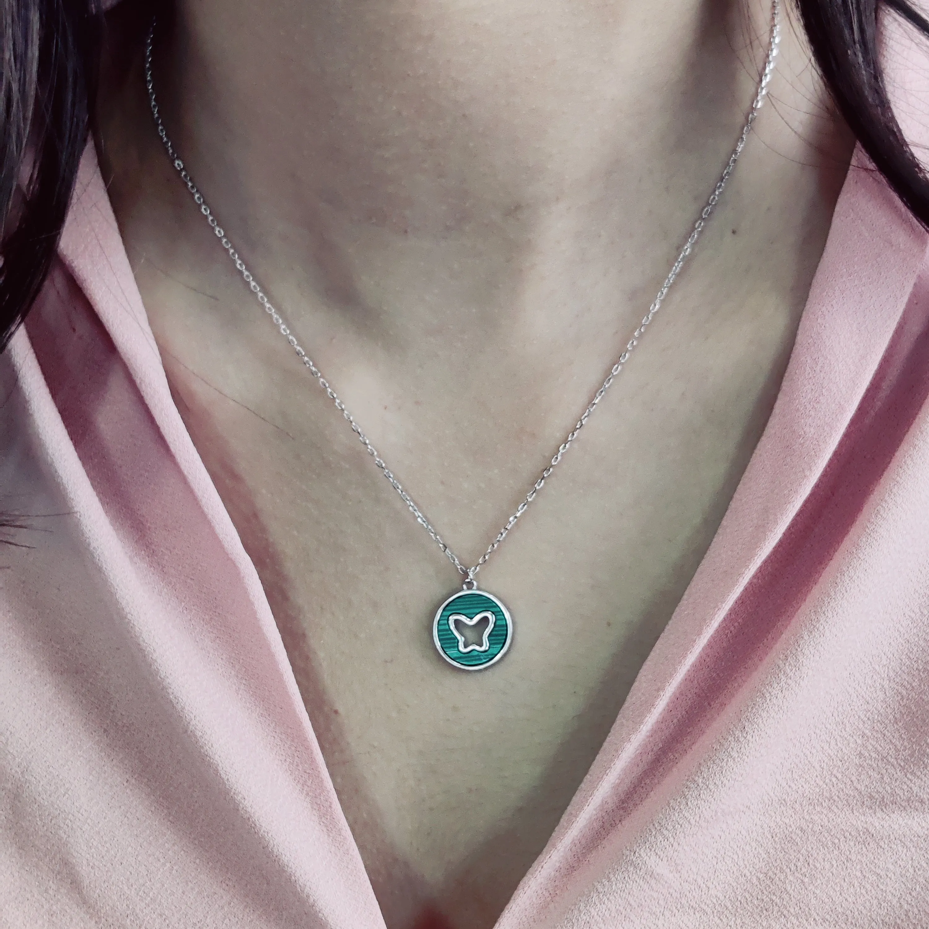 Green Butterfly Chain Pendant